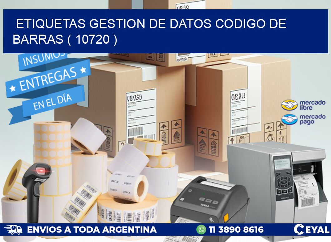 ETIQUETAS GESTION DE DATOS CODIGO DE BARRAS ( 10720 )