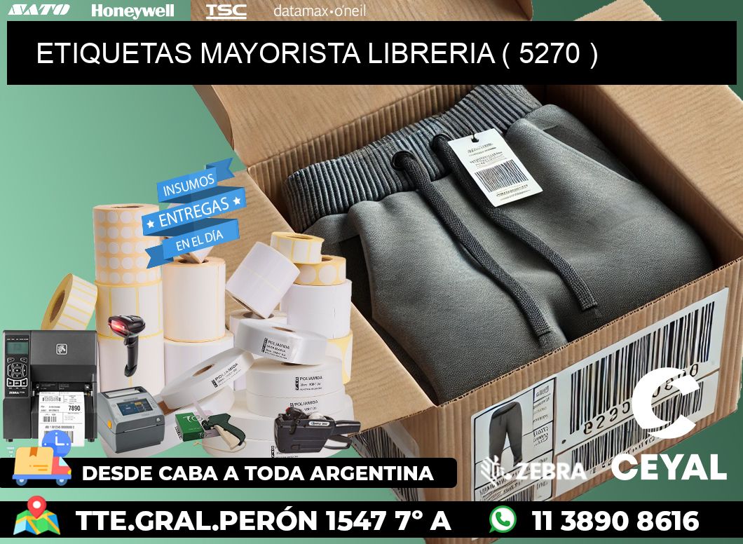 ETIQUETAS MAYORISTA LIBRERIA ( 5270 )