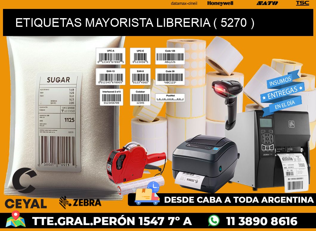 ETIQUETAS MAYORISTA LIBRERIA ( 5270 )