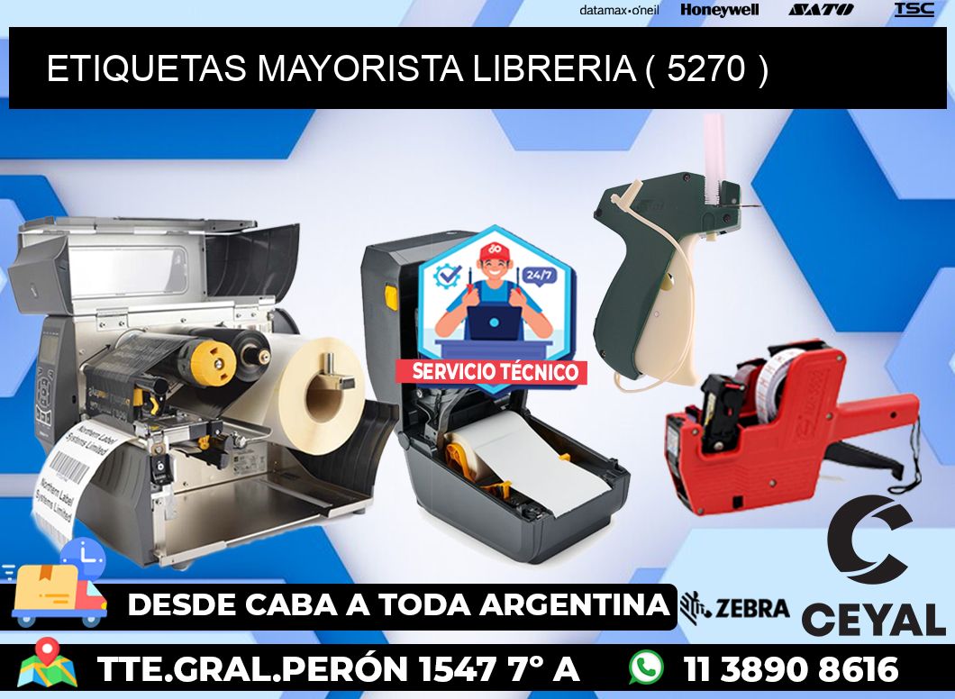 ETIQUETAS MAYORISTA LIBRERIA ( 5270 )