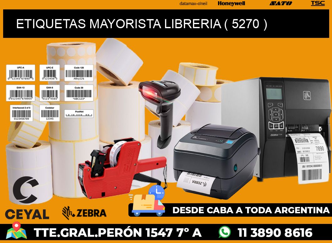 ETIQUETAS MAYORISTA LIBRERIA ( 5270 )