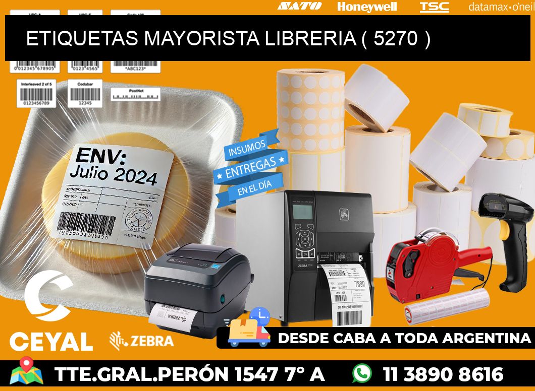 ETIQUETAS MAYORISTA LIBRERIA ( 5270 )