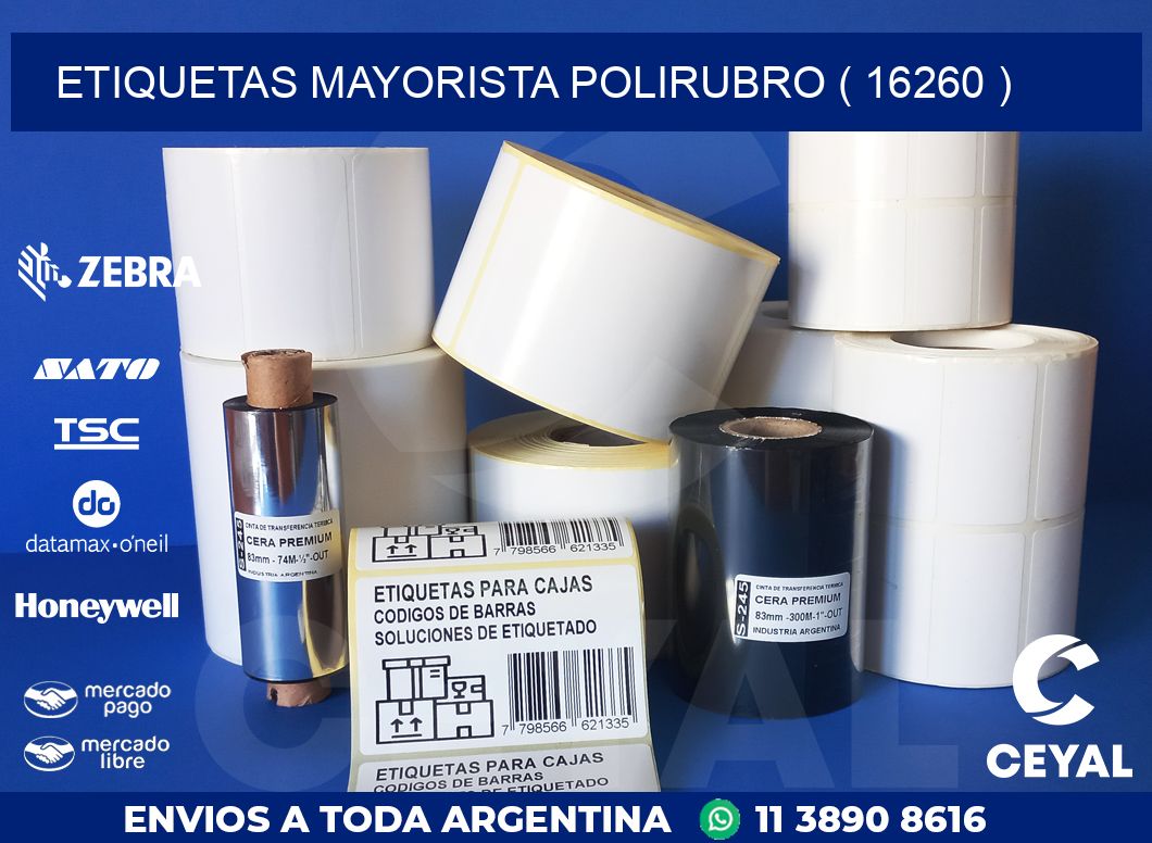 ETIQUETAS MAYORISTA POLIRUBRO ( 16260 )