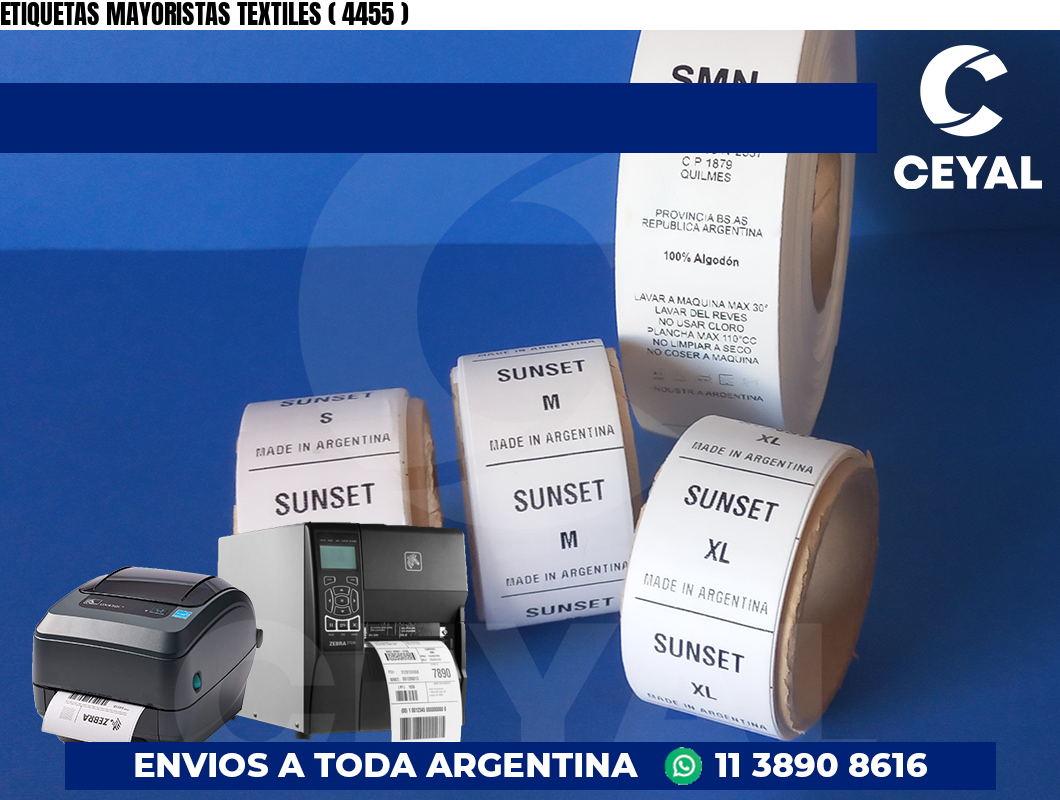 ETIQUETAS MAYORISTAS TEXTILES ( 4455 )