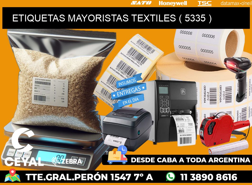 ETIQUETAS MAYORISTAS TEXTILES ( 5335 )