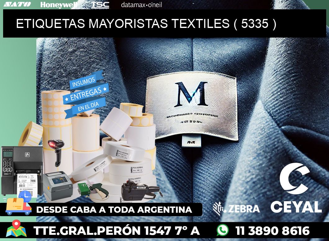 ETIQUETAS MAYORISTAS TEXTILES ( 5335 )