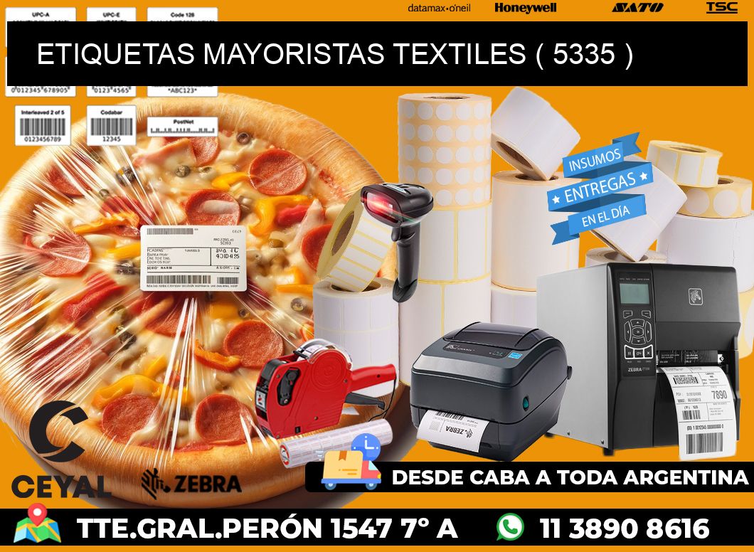 ETIQUETAS MAYORISTAS TEXTILES ( 5335 )