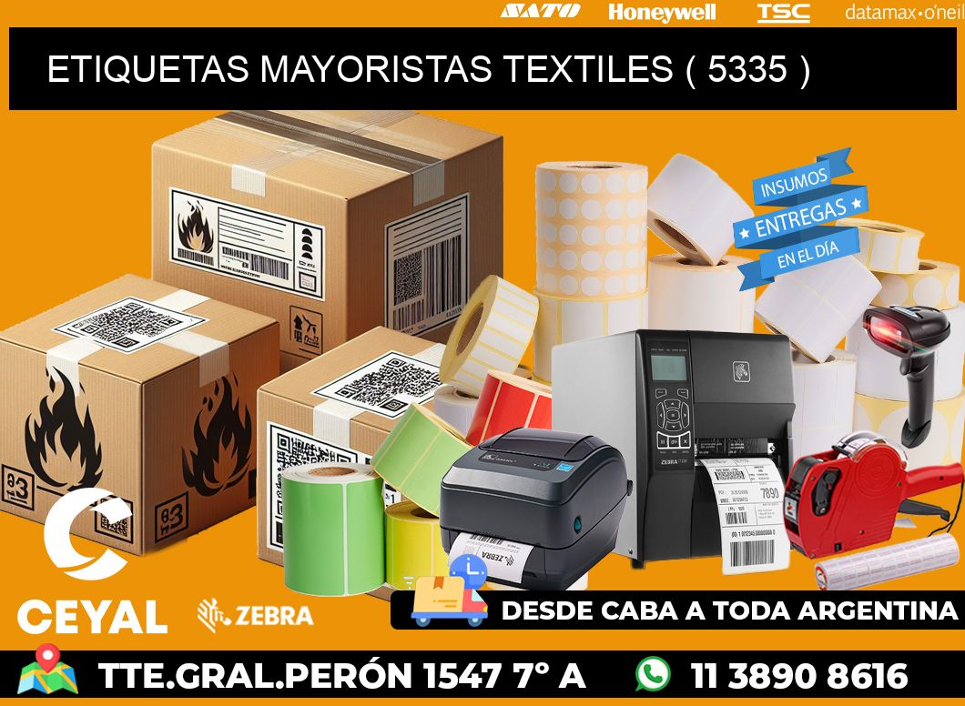 ETIQUETAS MAYORISTAS TEXTILES ( 5335 )