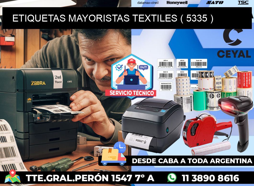 ETIQUETAS MAYORISTAS TEXTILES ( 5335 )