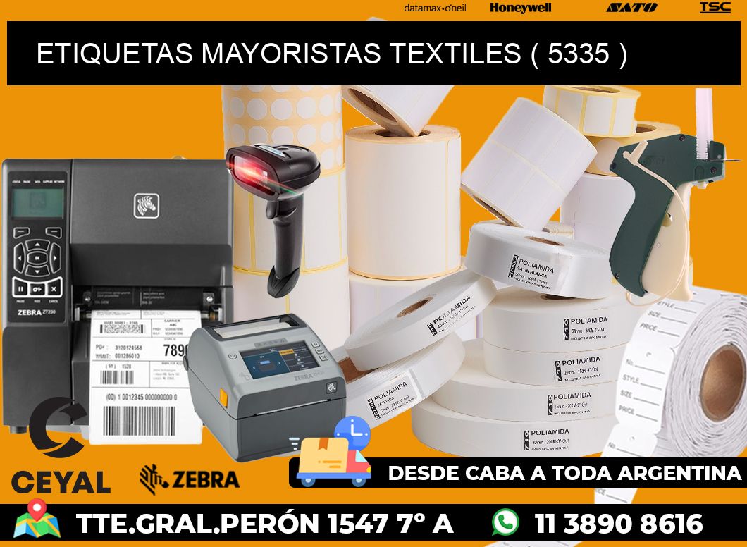 ETIQUETAS MAYORISTAS TEXTILES ( 5335 )