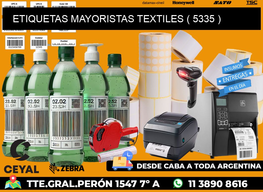 ETIQUETAS MAYORISTAS TEXTILES ( 5335 )