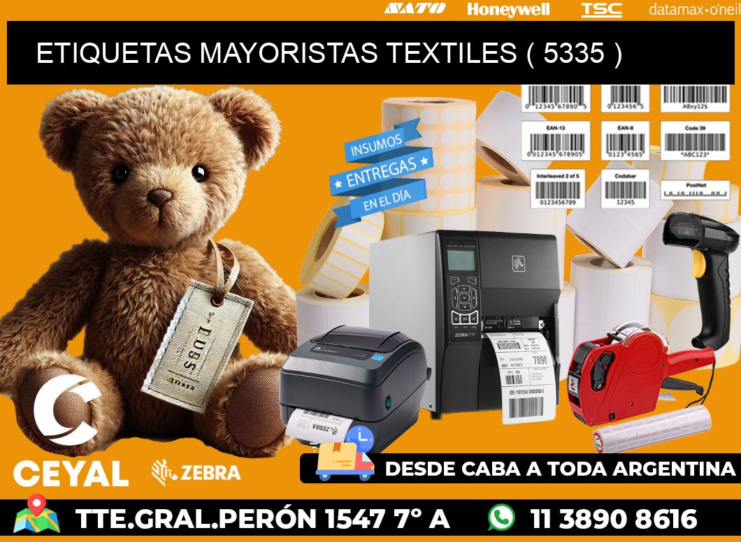 ETIQUETAS MAYORISTAS TEXTILES ( 5335 )