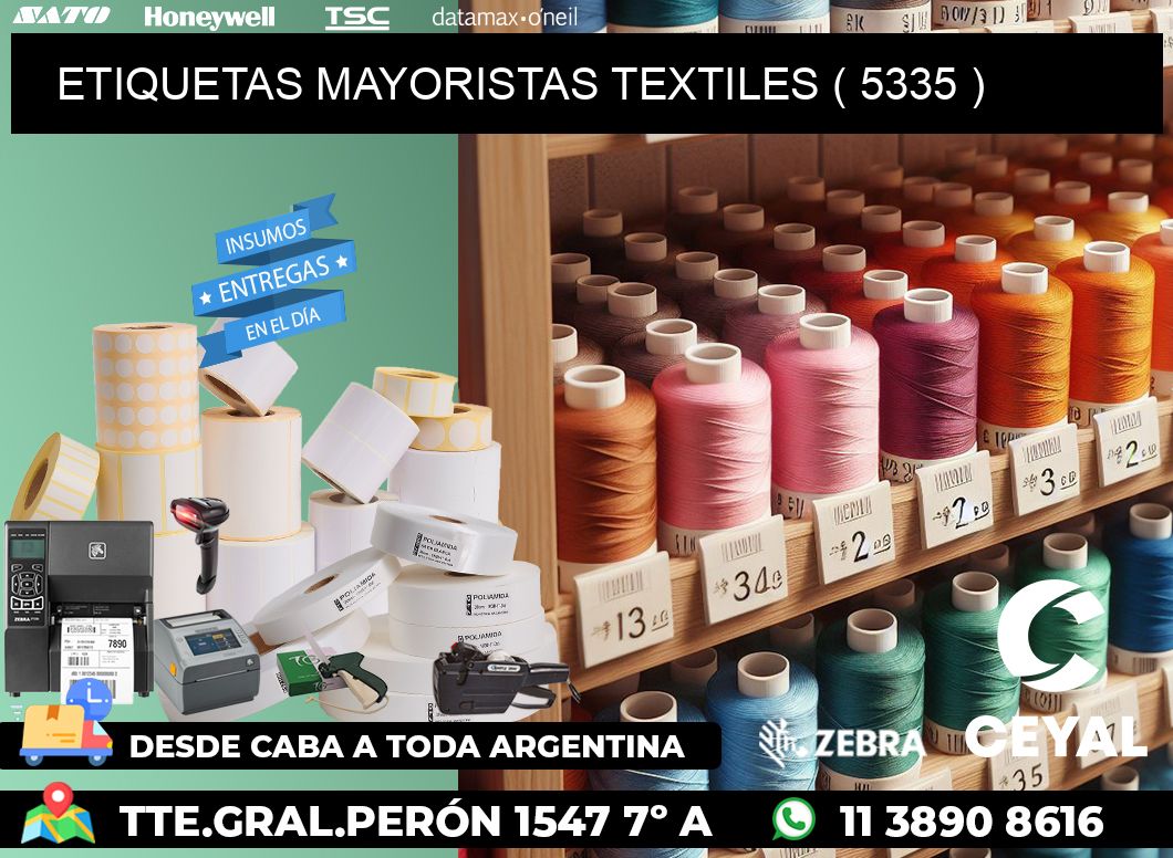 ETIQUETAS MAYORISTAS TEXTILES ( 5335 )