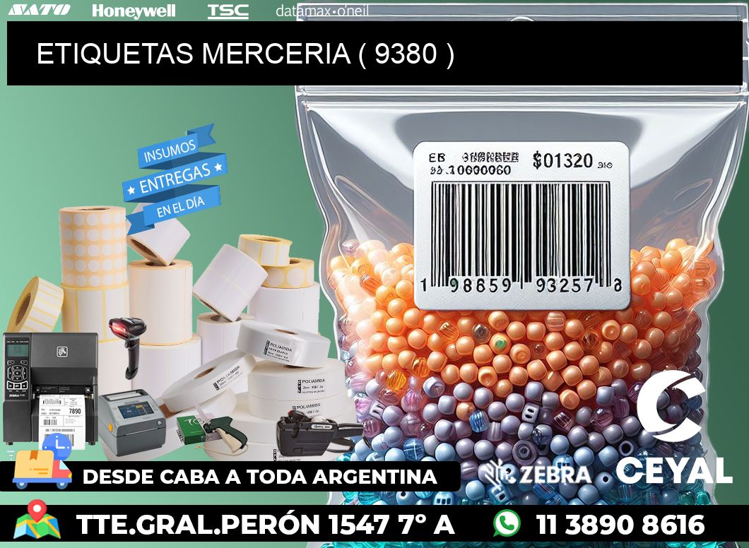 ETIQUETAS MERCERIA ( 9380 )