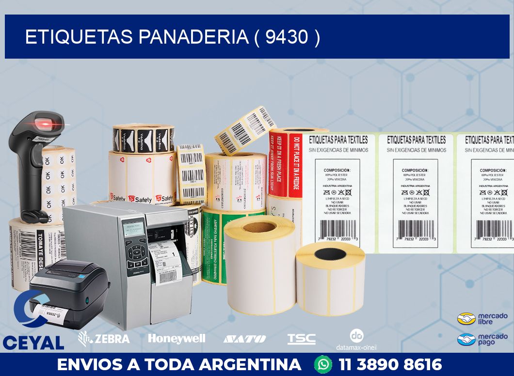 ETIQUETAS PANADERIA ( 9430 )