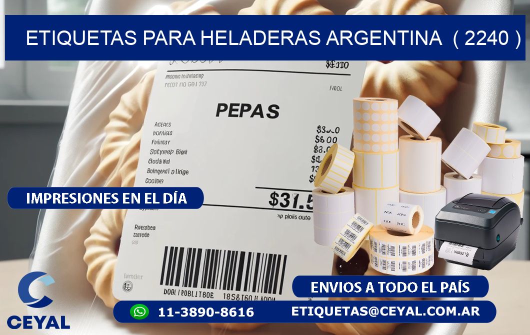 ETIQUETAS PARA HELADERAS ARGENTINA  ( 2240 )