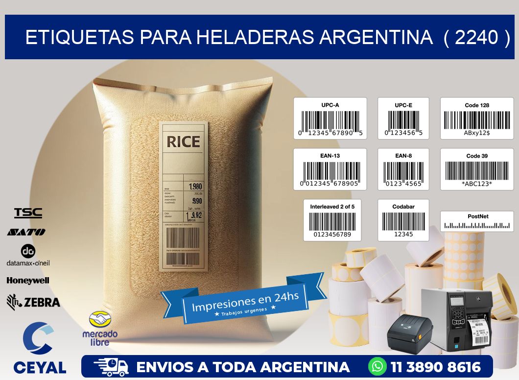 ETIQUETAS PARA HELADERAS ARGENTINA  ( 2240 )