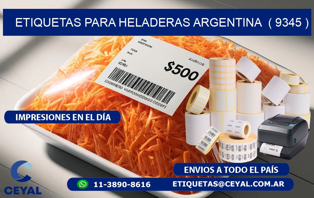 ETIQUETAS PARA HELADERAS ARGENTINA  ( 9345 )