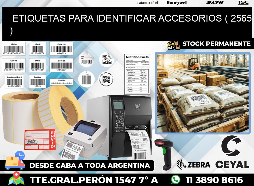 ETIQUETAS PARA IDENTIFICAR ACCESORIOS ( 2565 )