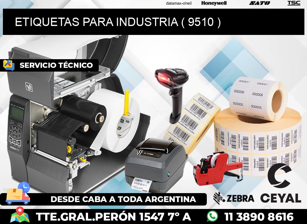 ETIQUETAS PARA INDUSTRIA ( 9510 )