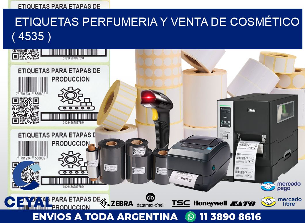 ETIQUETAS PERFUMERIA Y VENTA DE COSMÉTICO ( 4535 )