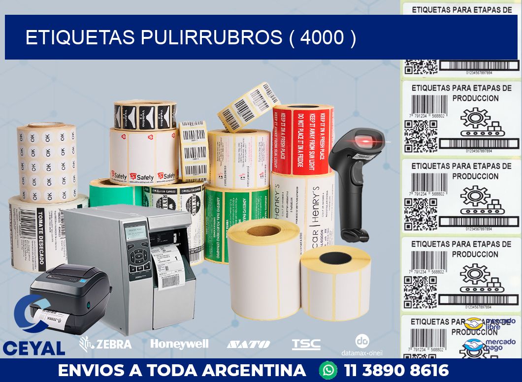 ETIQUETAS PULIRRUBROS ( 4000 )