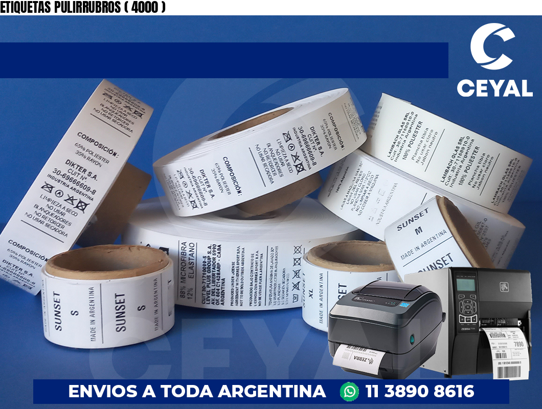 ETIQUETAS PULIRRUBROS ( 4000 )