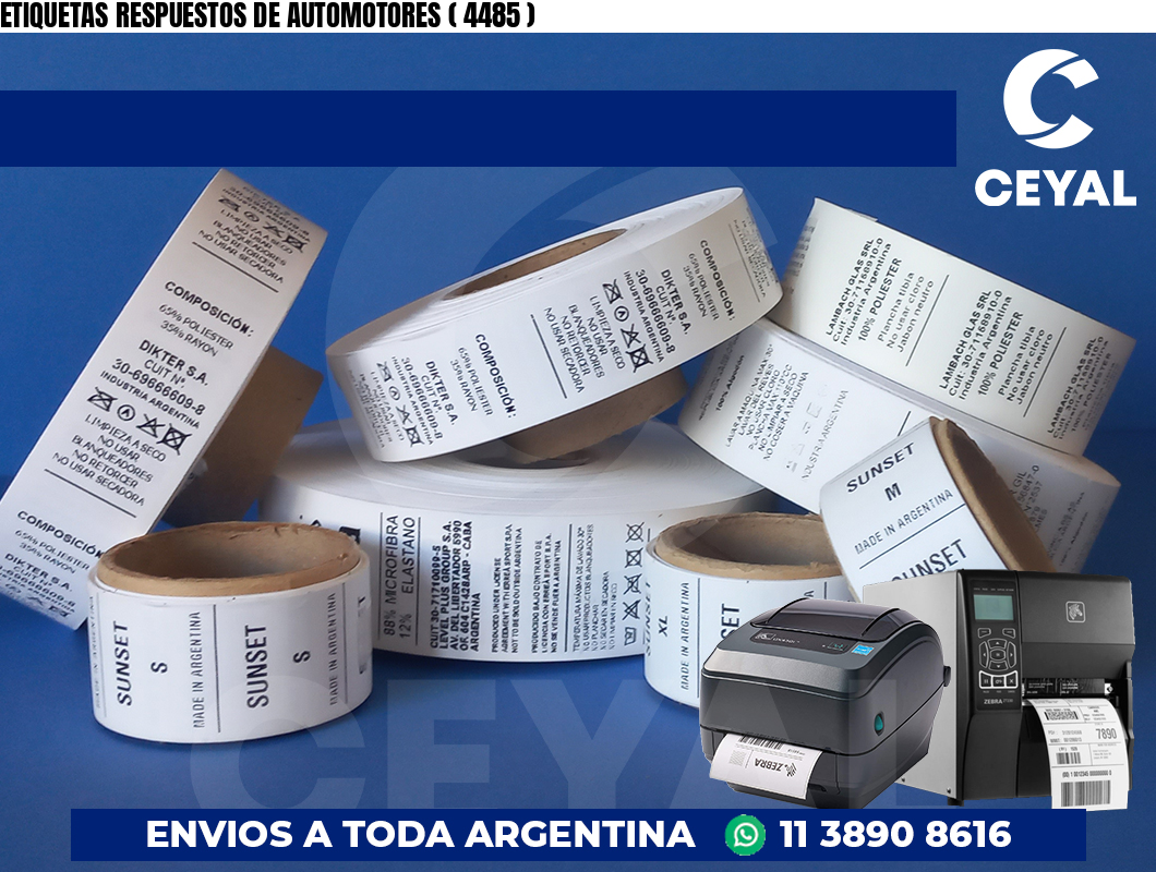 ETIQUETAS RESPUESTOS DE AUTOMOTORES ( 4485 )