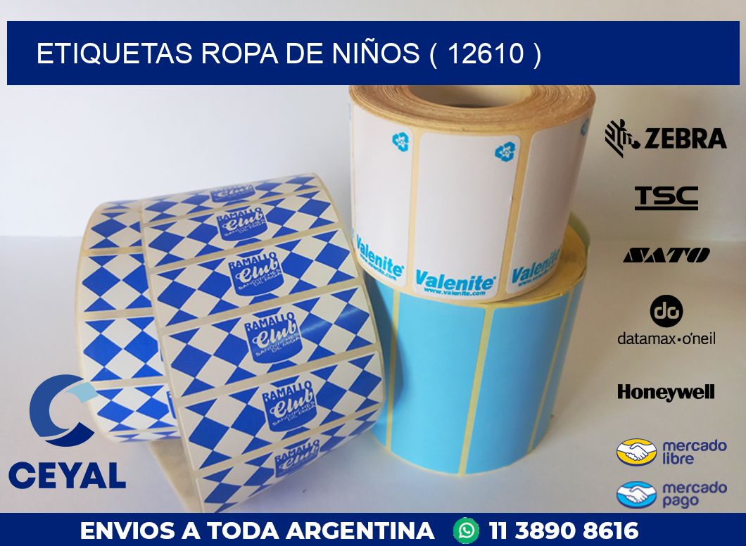 ETIQUETAS ROPA DE NIÑOS ( 12610 )