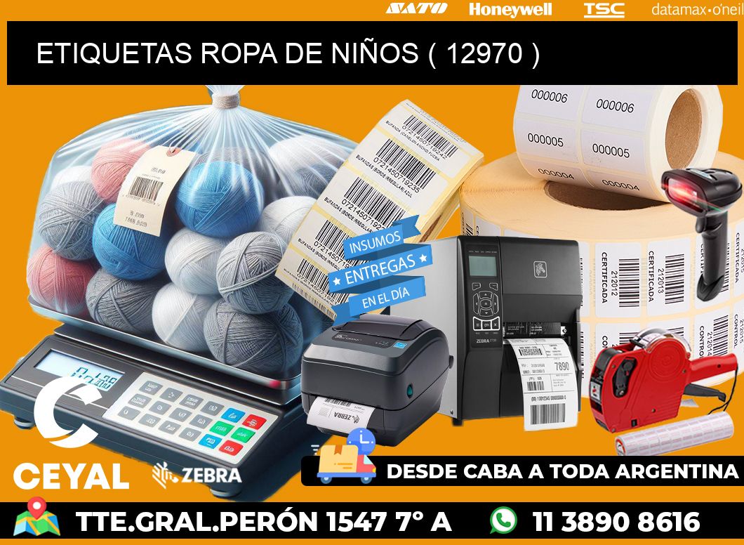 ETIQUETAS ROPA DE NIÑOS ( 12970 )