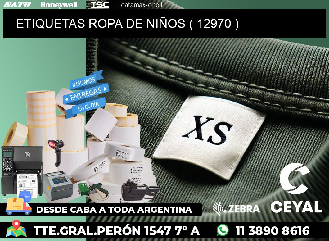 ETIQUETAS ROPA DE NIÑOS ( 12970 )