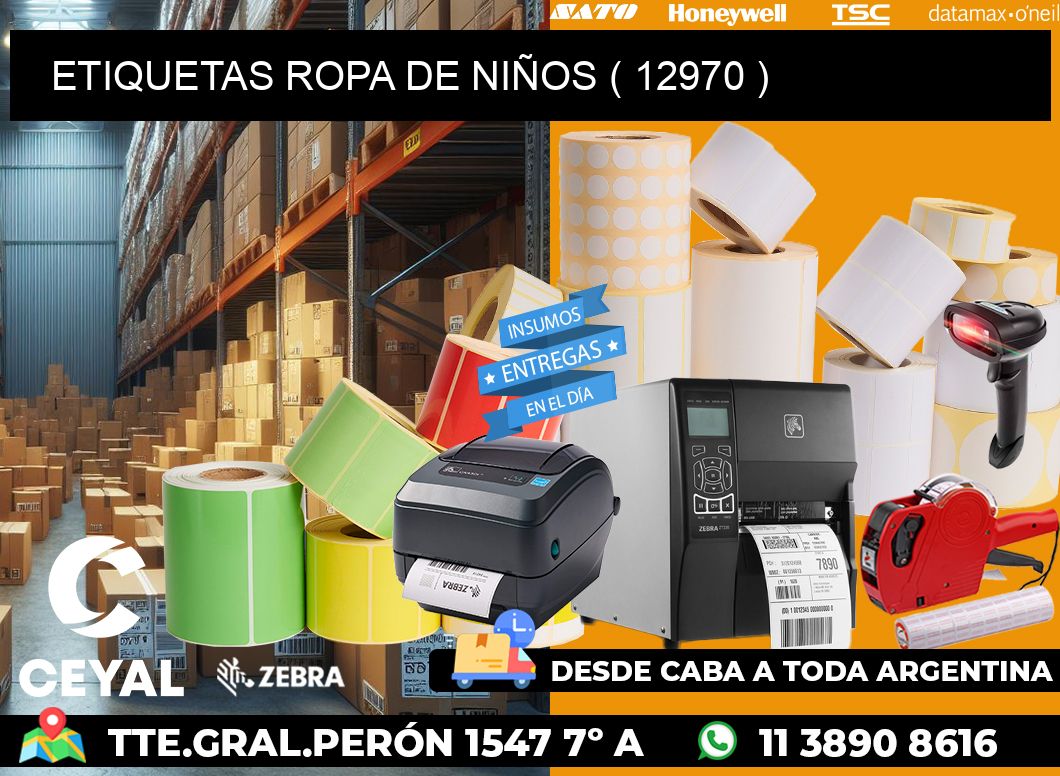 ETIQUETAS ROPA DE NIÑOS ( 12970 )