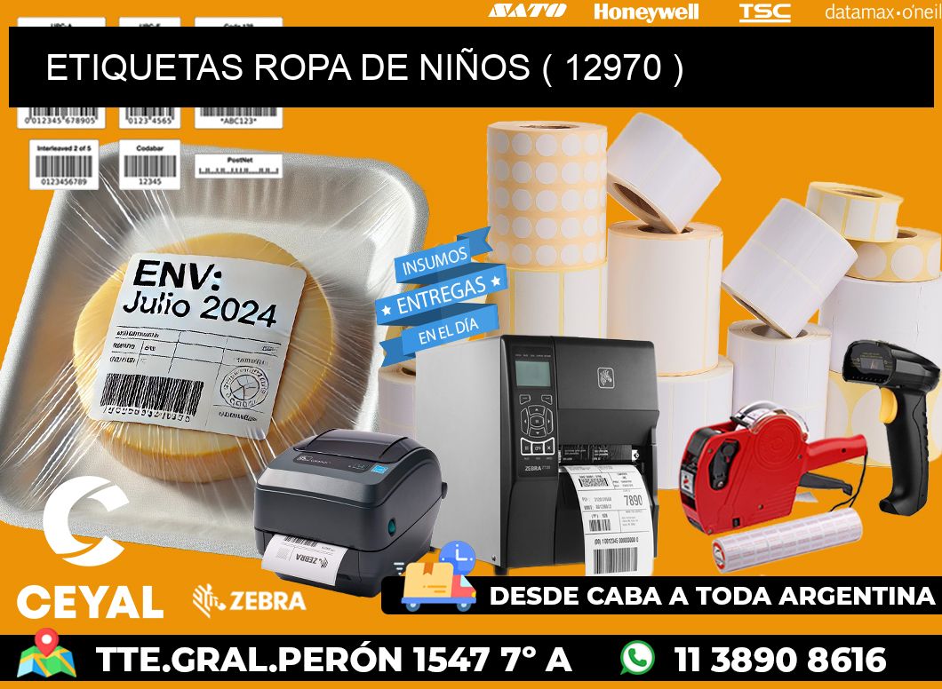 ETIQUETAS ROPA DE NIÑOS ( 12970 )