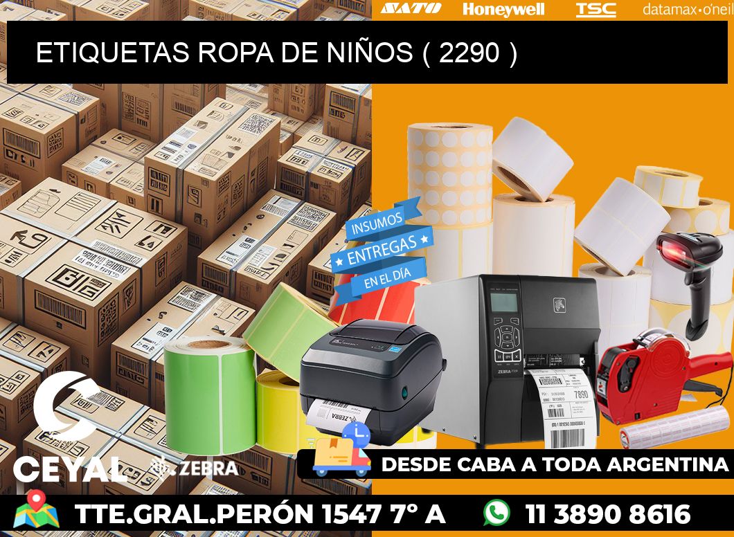 ETIQUETAS ROPA DE NIÑOS ( 2290 )