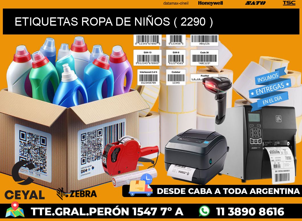 ETIQUETAS ROPA DE NIÑOS ( 2290 )