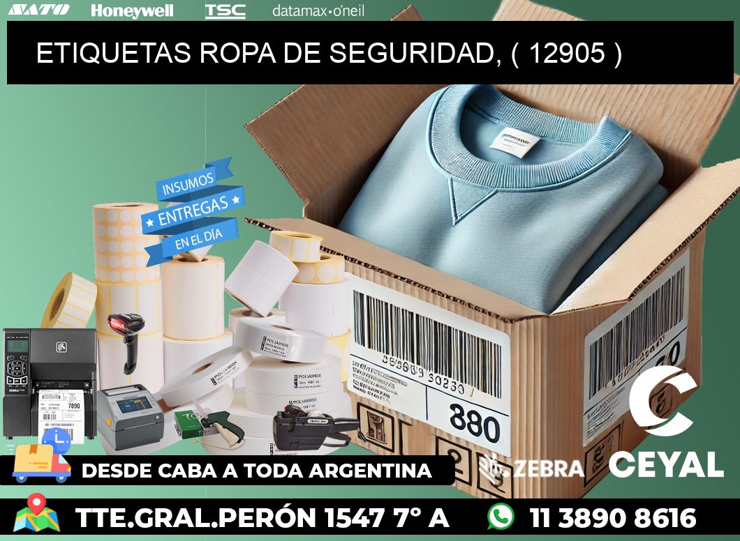 ETIQUETAS ROPA DE SEGURIDAD, ( 12905 )