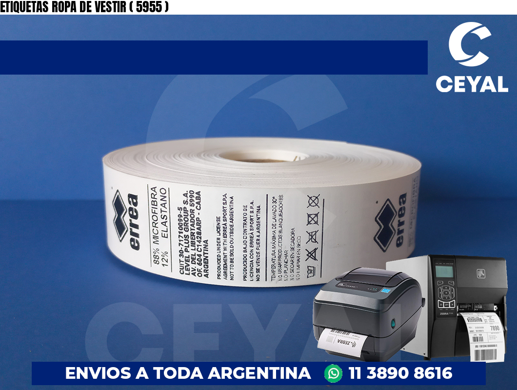 ETIQUETAS ROPA DE VESTIR ( 5955 )