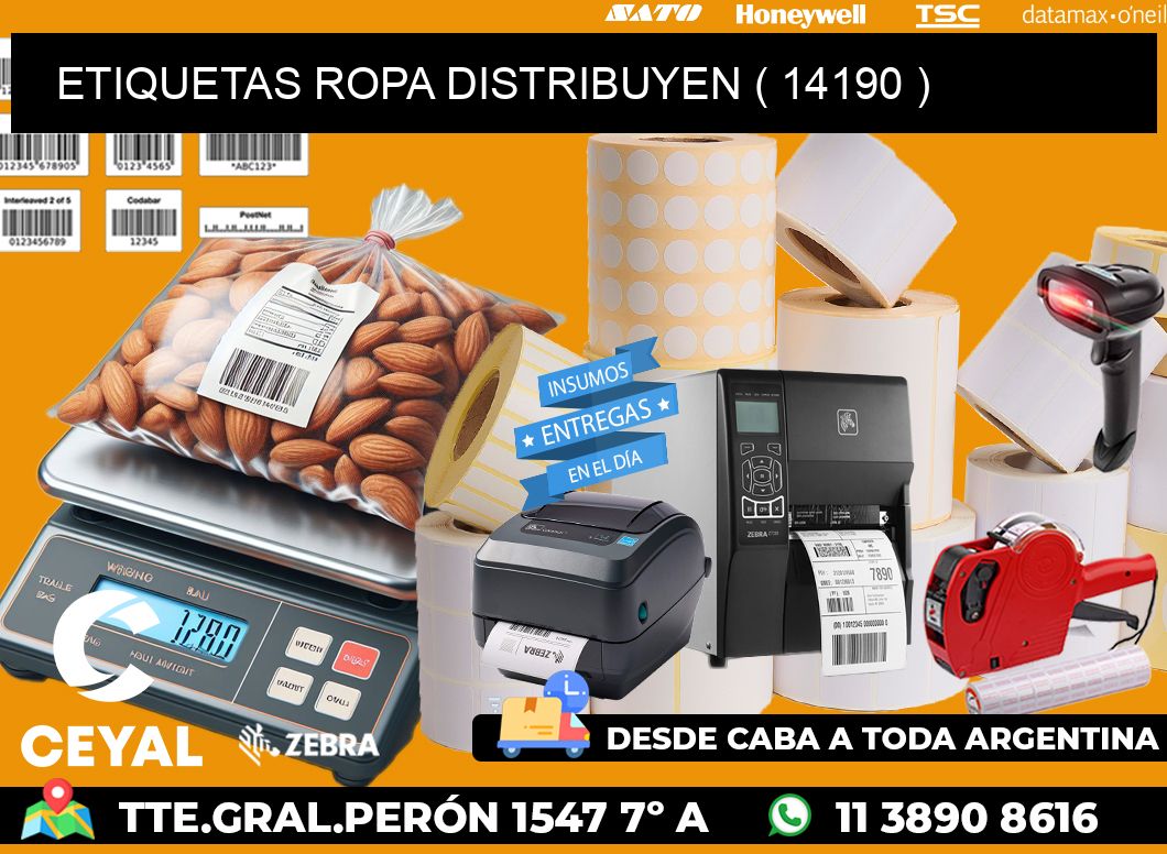 ETIQUETAS ROPA DISTRIBUYEN ( 14190 )