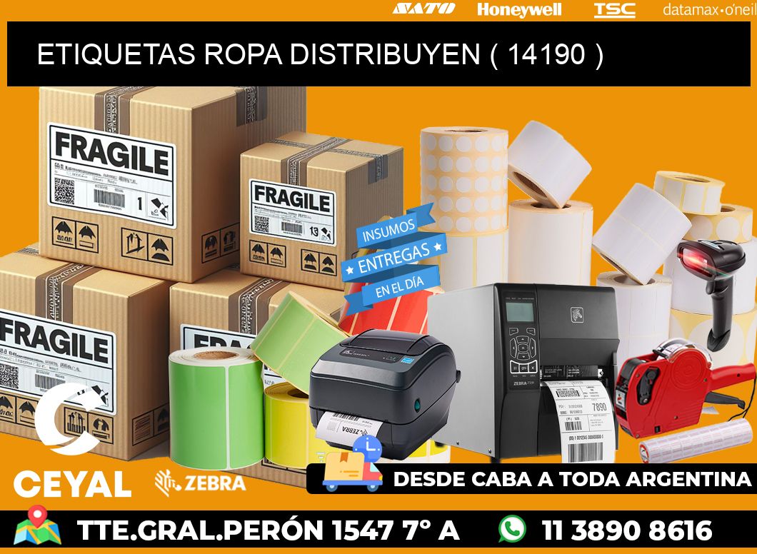 ETIQUETAS ROPA DISTRIBUYEN ( 14190 )