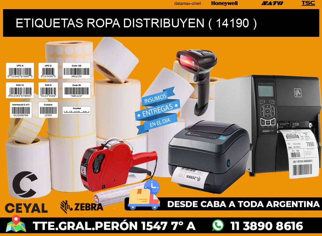 ETIQUETAS ROPA DISTRIBUYEN ( 14190 )