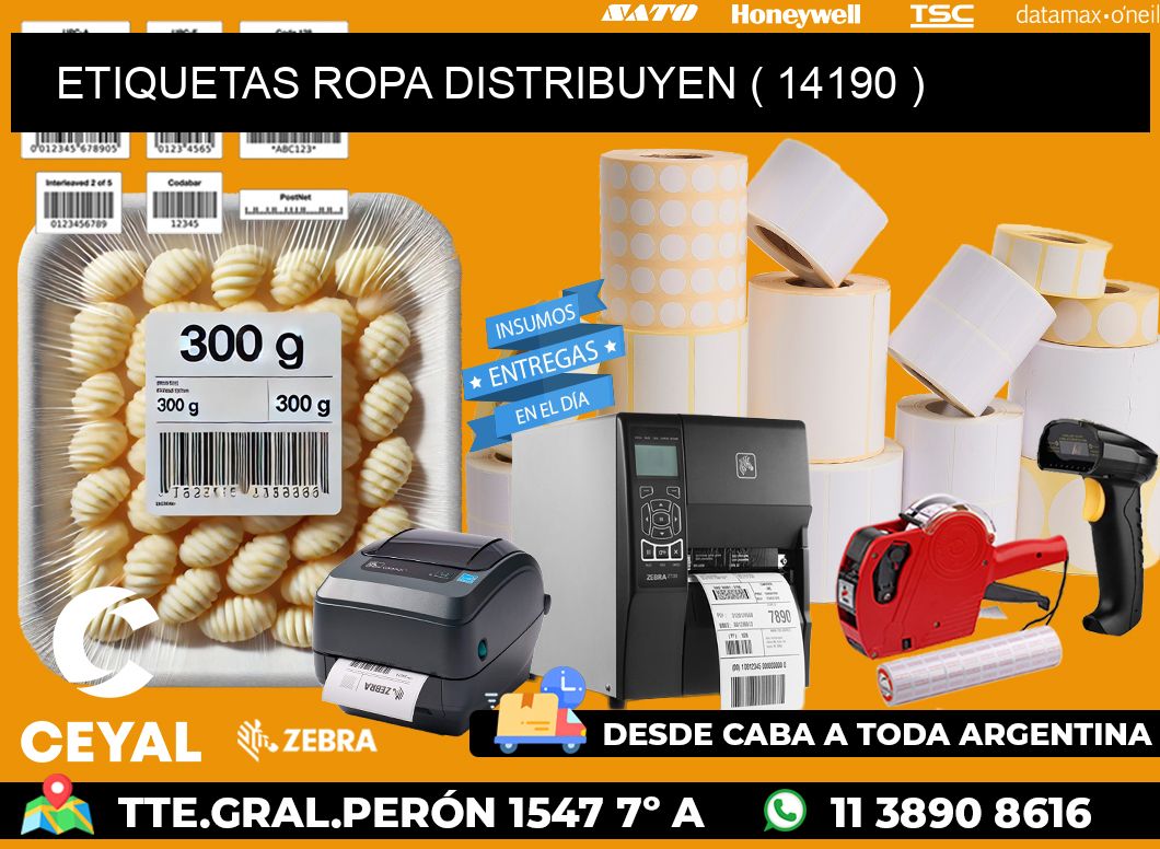 ETIQUETAS ROPA DISTRIBUYEN ( 14190 )