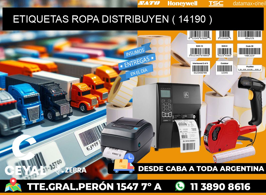 ETIQUETAS ROPA DISTRIBUYEN ( 14190 )