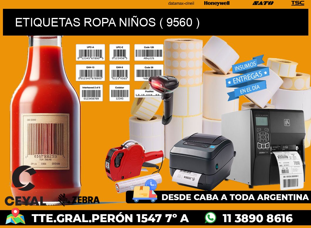 ETIQUETAS ROPA NIÑOS ( 9560 )