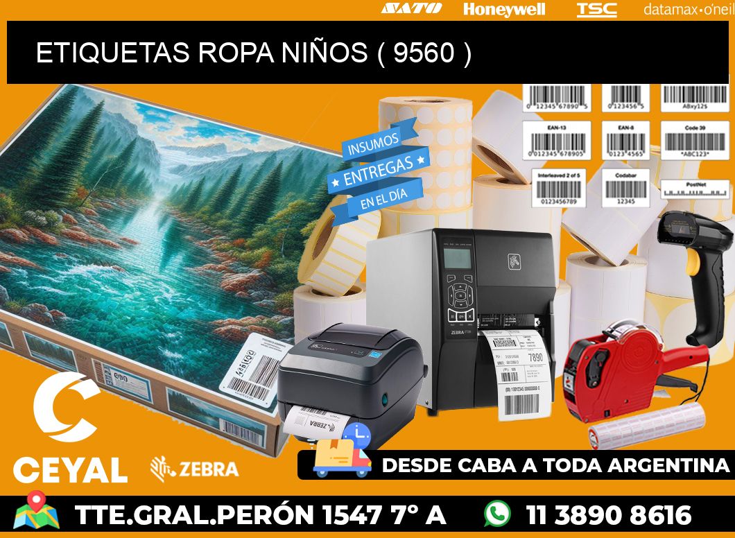 ETIQUETAS ROPA NIÑOS ( 9560 )