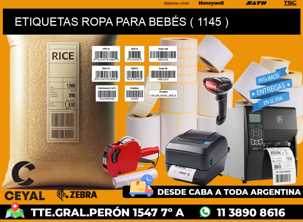 ETIQUETAS ROPA PARA BEBÉS ( 1145 )