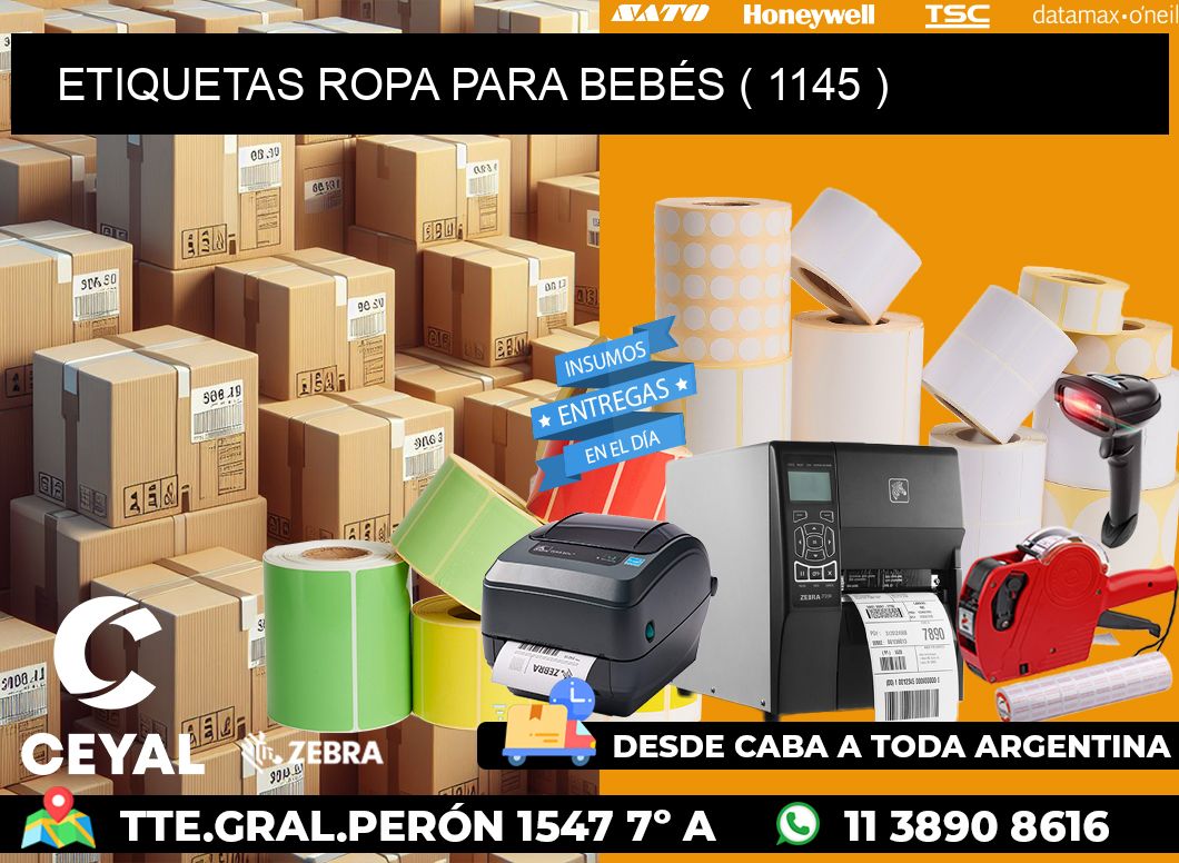 ETIQUETAS ROPA PARA BEBÉS ( 1145 )