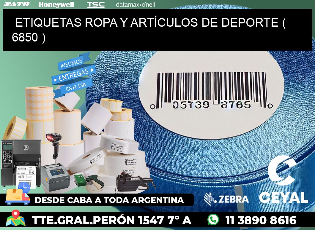 ETIQUETAS ROPA Y ARTÍCULOS DE DEPORTE ( 6850 )