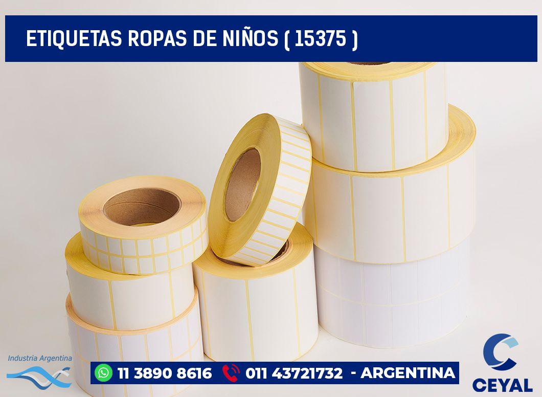 ETIQUETAS ROPAS DE NIÑOS ( 15375 )