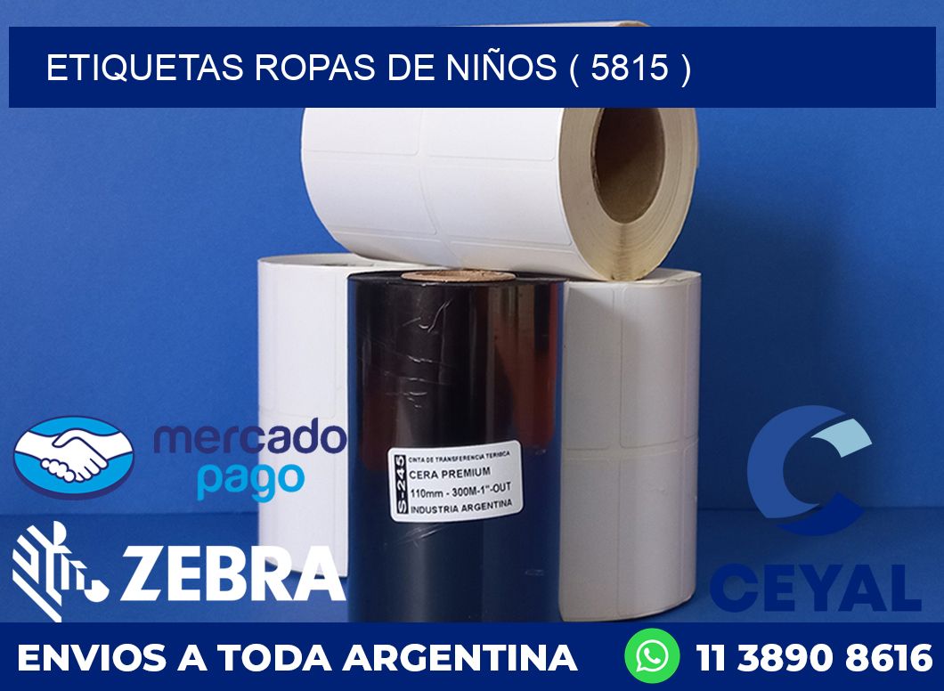 ETIQUETAS ROPAS DE NIÑOS ( 5815 )