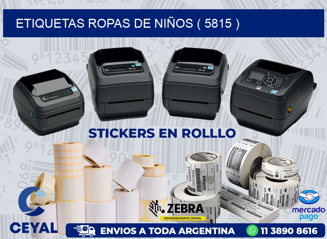 ETIQUETAS ROPAS DE NIÑOS ( 5815 )
